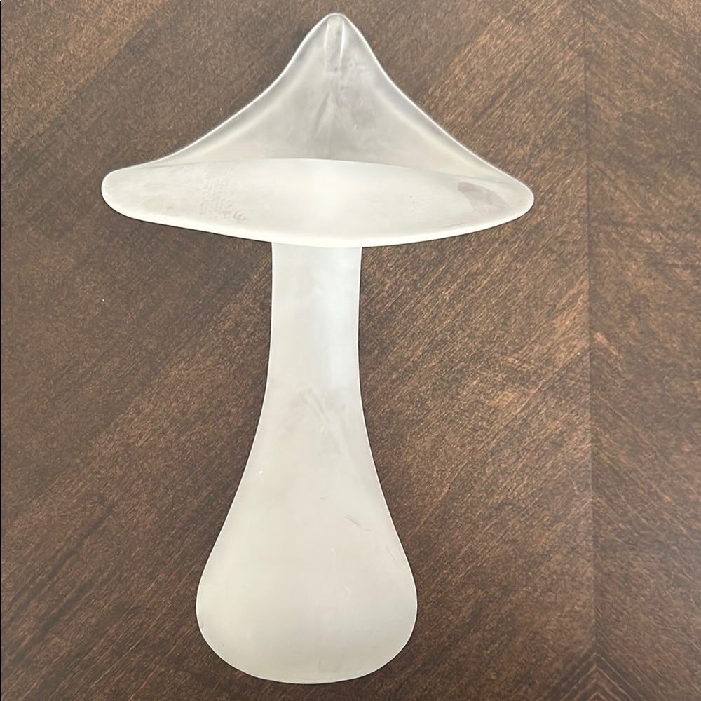 Frosted Glass Mushroom Decor